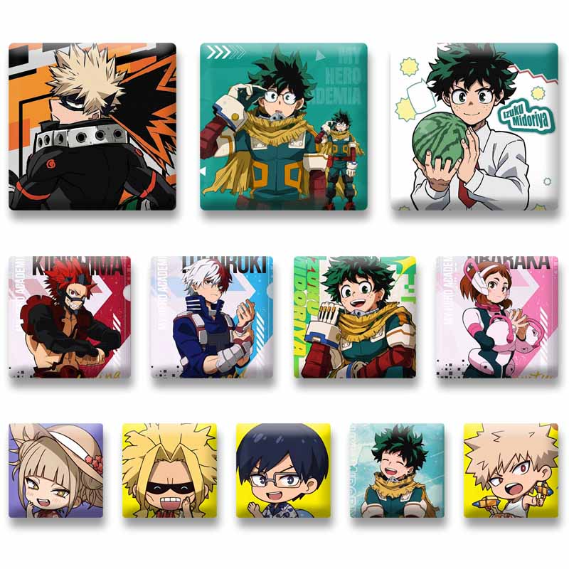 Furoshiki - Spilla quadrata Ochaco Izuku Shoto Himiko