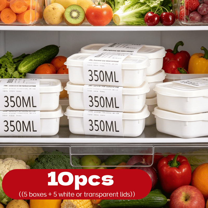 Bento Box - Set di 10 Contenitori Impilabili Riutilizzabili